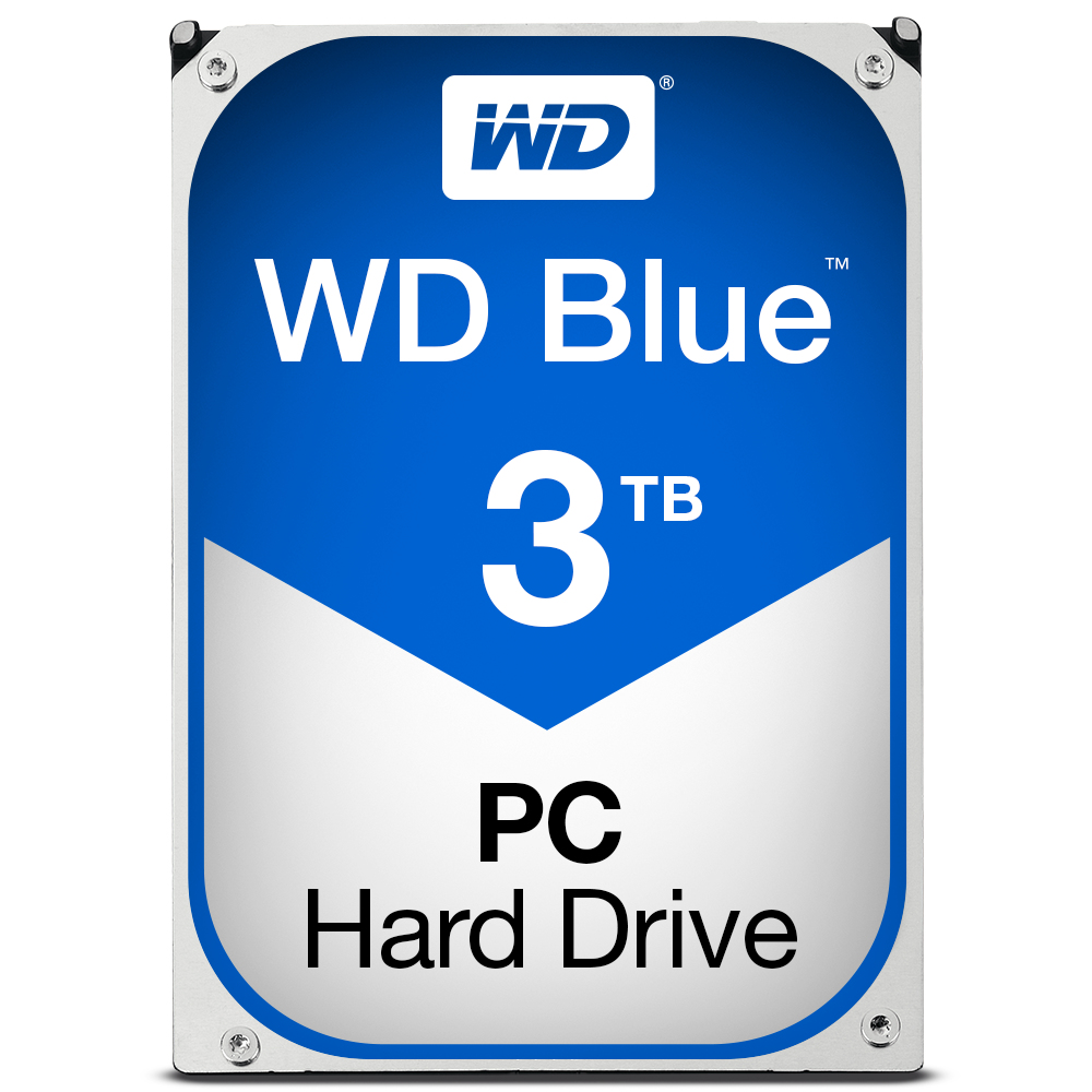 Western Digital Blue internal hard drive 3 TB 5400 RPM 64 MB 3.5" Serial ATA III