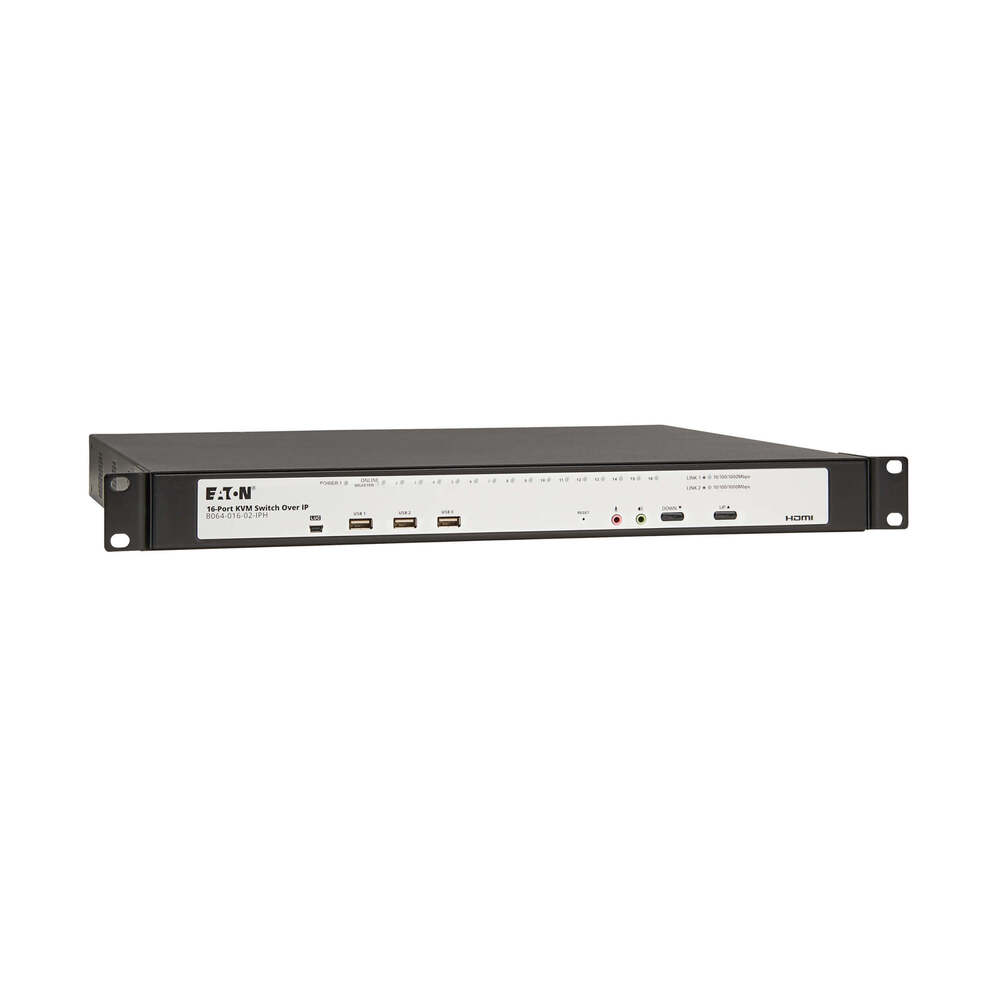 Eaton B064-032-04-IPH 32-Port Cat5e KVM over IP Switch - Virtual Media, 3 Remote/1 Local User, HDMI Output, 1U Rack-Mount, TAA