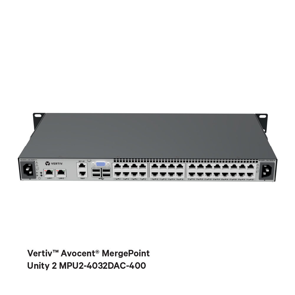 Vertiv 32-port, 4 digital KVM path, dual AC power supply, TAA compliant