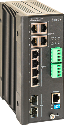 Barox RY-LPITE-442XGME network switch Unmanaged Power over Ethernet (PoE) Gray
