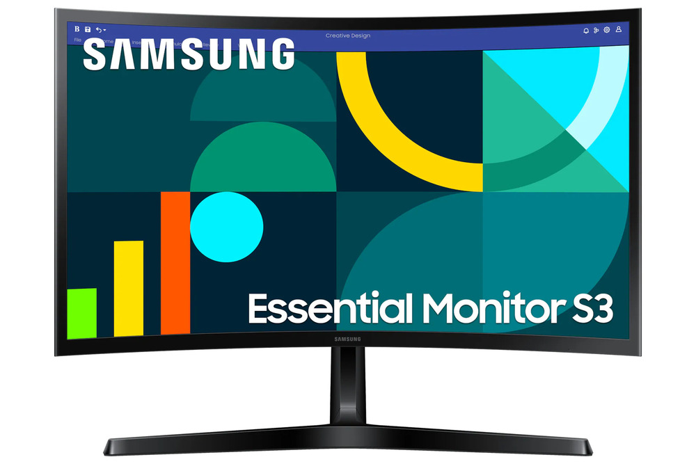 Samsung LS24D368GANXZA 24" Essential Monitor S3 S36GD FHD 100Hz 1800R Curved Monitor