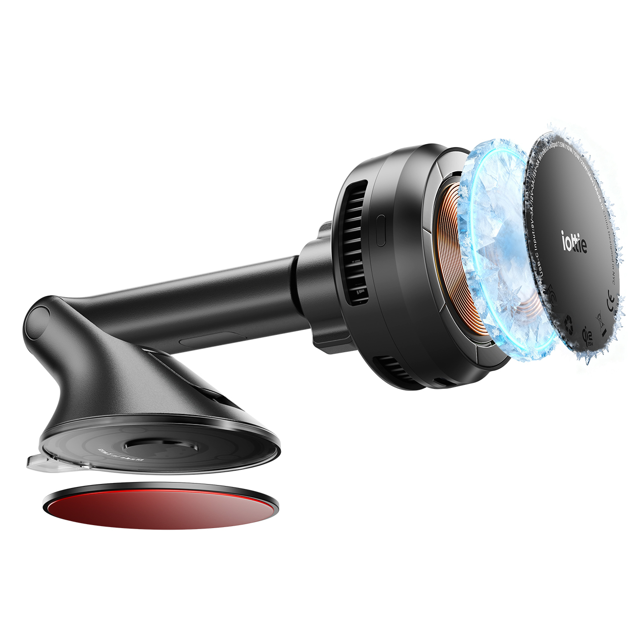 iOttie VELOX PRO QI2.2 DASHBOARD MOUNT telephone mount/stand Black