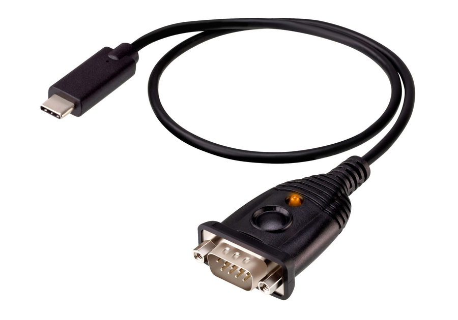 ATEN UC232C serial cable Black 17.7" (0.45 m) USB Type-C DB-9