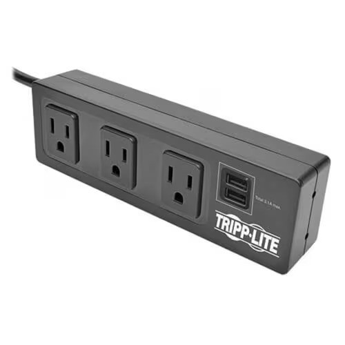 Tripp Lite TLP310USBC surge protector Black 3 AC outlet(s) 120 V 120.1" (3.05 m)