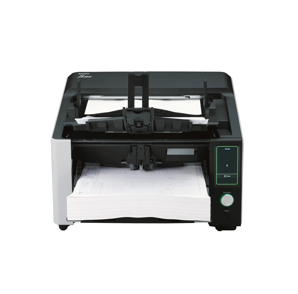 Ricoh PA03830-B105 fi-8930 Color Duplex Production Scanner, 130 ppm, 260 ipm, 600 dpi, 750-Sheet ADF