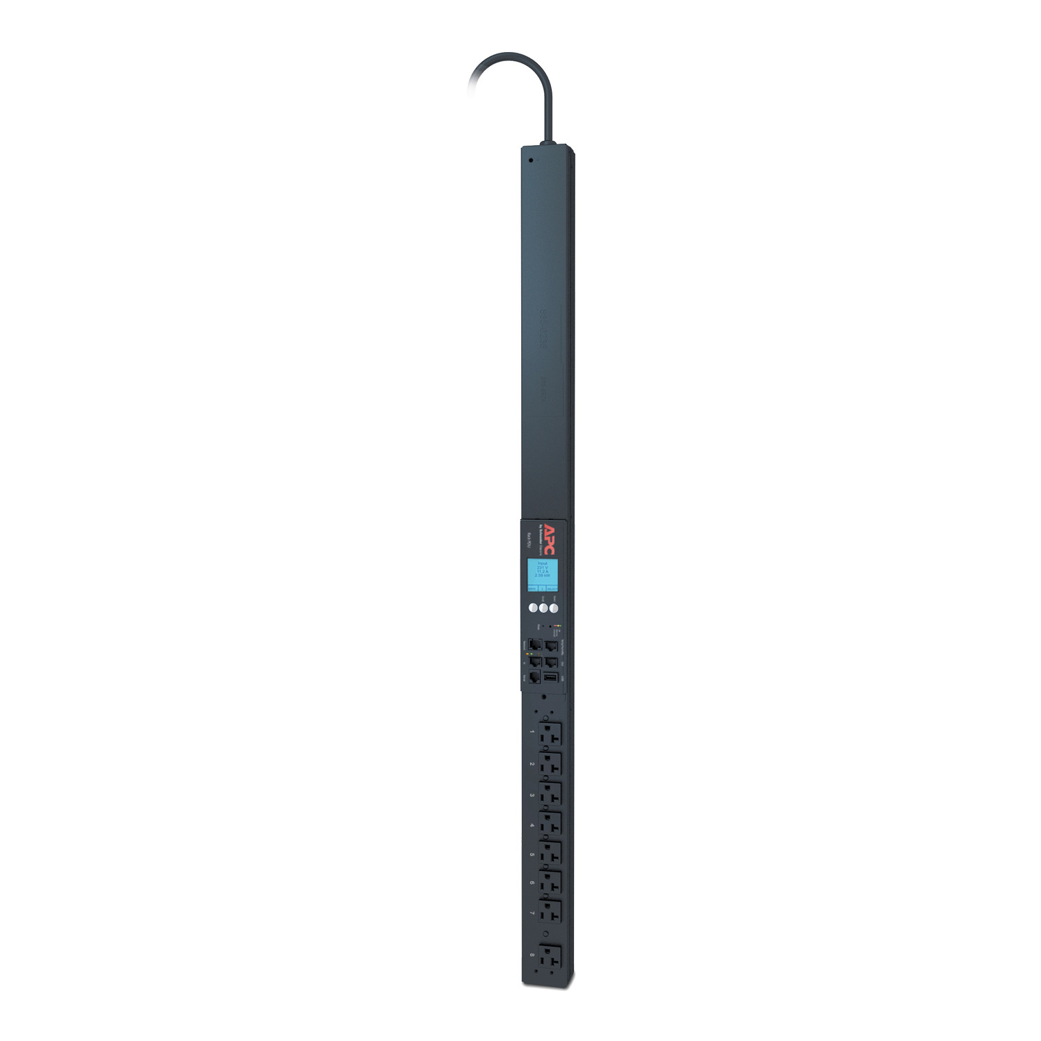 APC AP8931 NetShelter Switched Rack PDU 0U 15A 100–120V with 8 NEMA 5-15R Outlets