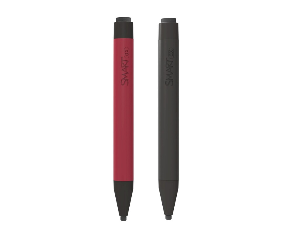 SMART Technologies 1037954 SMART Board QX Pro Series Replacement Pens, Active Stylus, 2-Pack, Black & Red