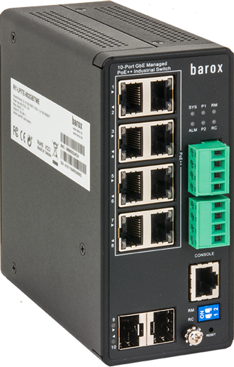 Barox RY-LPITE-802GBTME network switch Unmanaged L2/L3 Gigabit Ethernet (10/100/1000) Power over Ethernet (PoE)