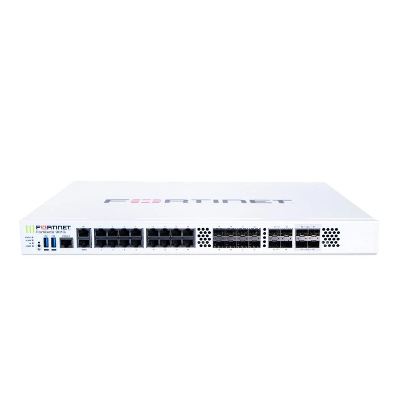 Fortinet FG-901G-BDL-950-36 FortiGate 900G Series 16 Port 10GBaseX 1000BaseT 25 Gigabit Ethernet 164 Gbit/s Firewall Throughput Network Security/