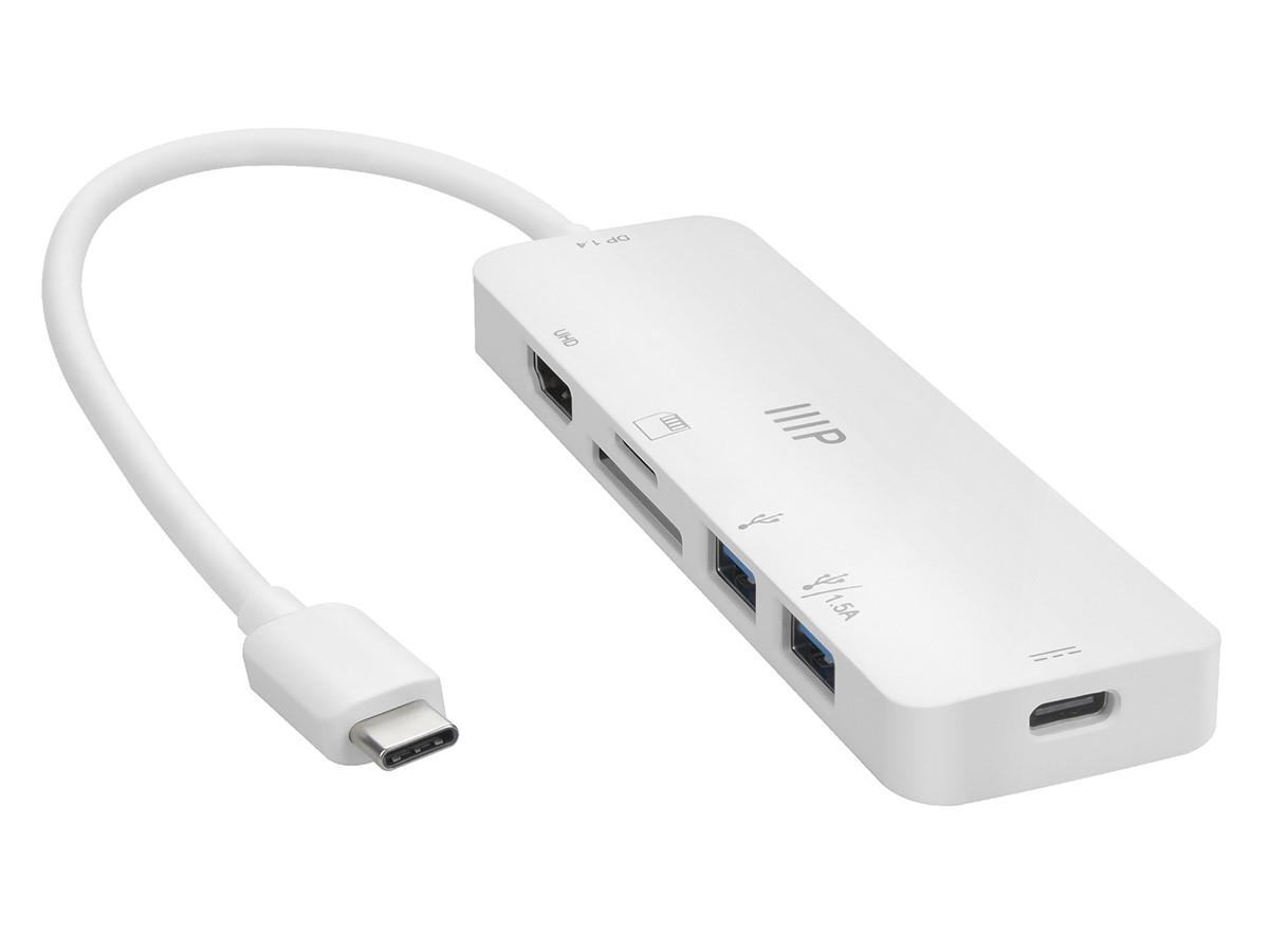Monoprice 43789 laptop dock/port replicator Wired USB 3.2 Gen 1 (3.1 Gen 1) Type-C White