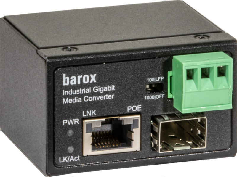 Barox PC-PMC101-GME network media converter 1000 Mbit/s Black