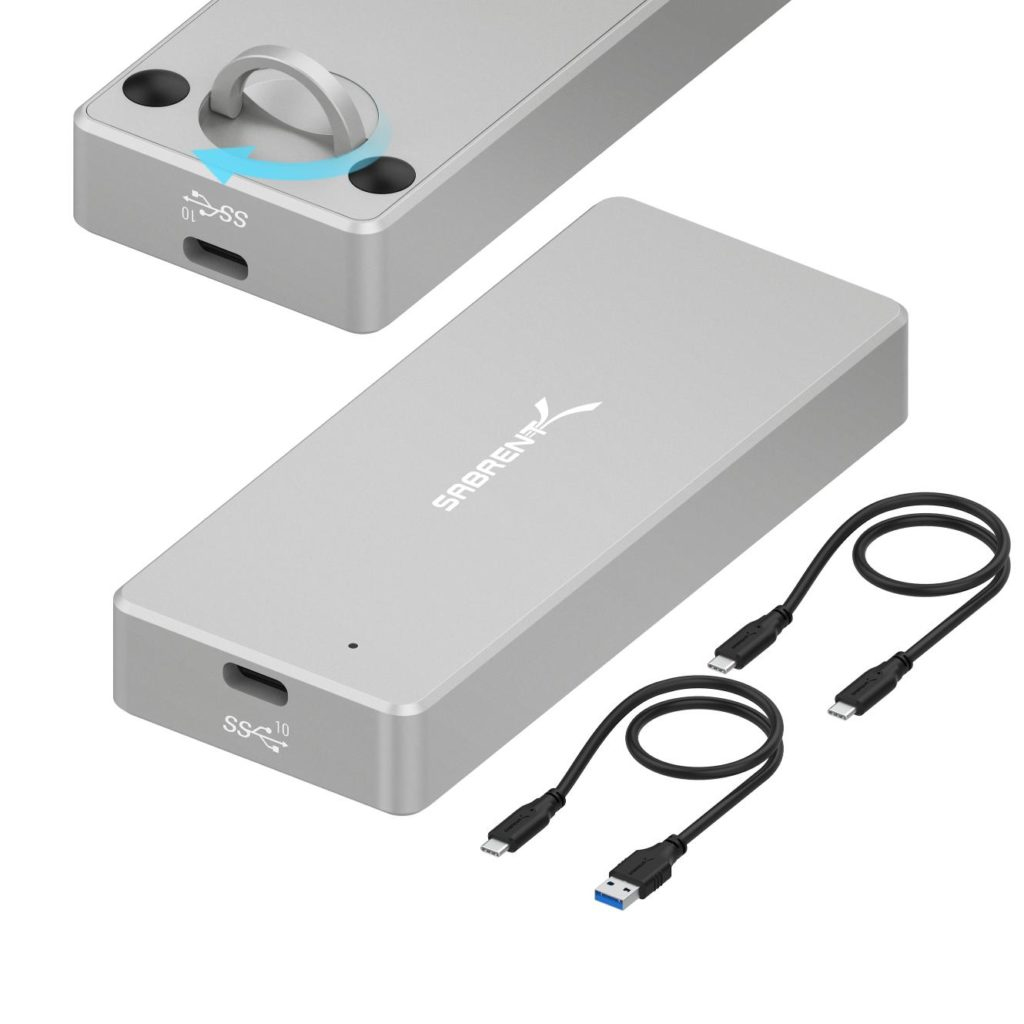 Sabrent EC-WPTF storage drive enclosure SSD enclosure Gray M.2