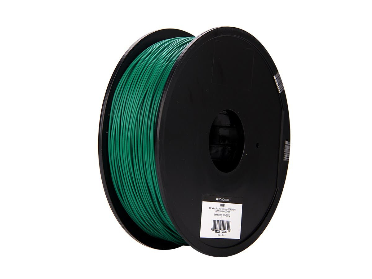 Monoprice 33881 3D printing material Polylactic acid plus (PLA+) Green