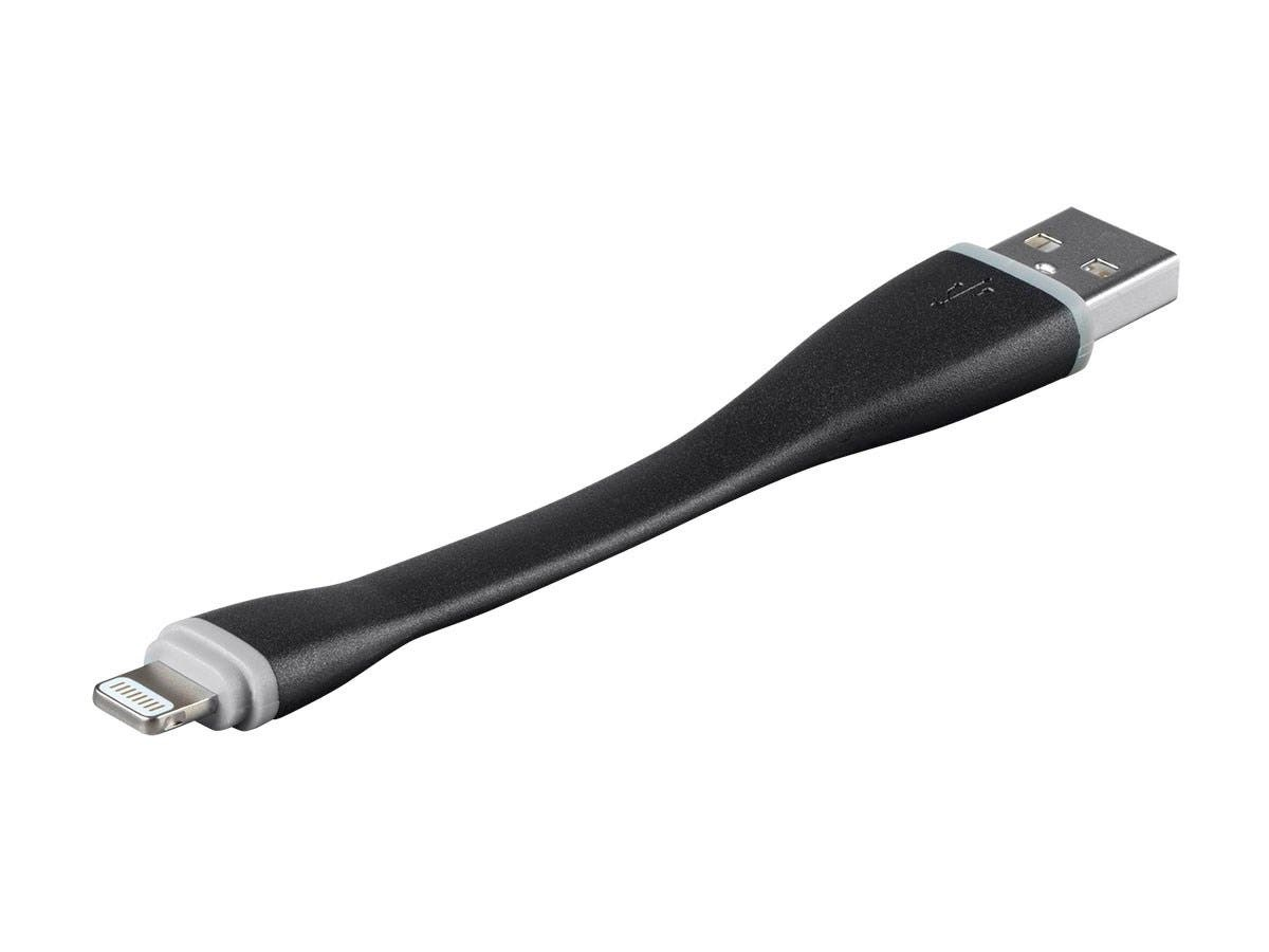 Monoprice 30773 mobile phone cable Black 3.94" (0.1 m) USB A Lightning