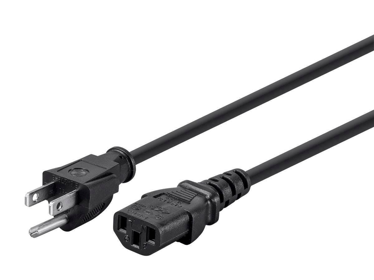 Monoprice 39779 power cable Black 11.8" (0.3 m) NEMA 5-15P IEC C13